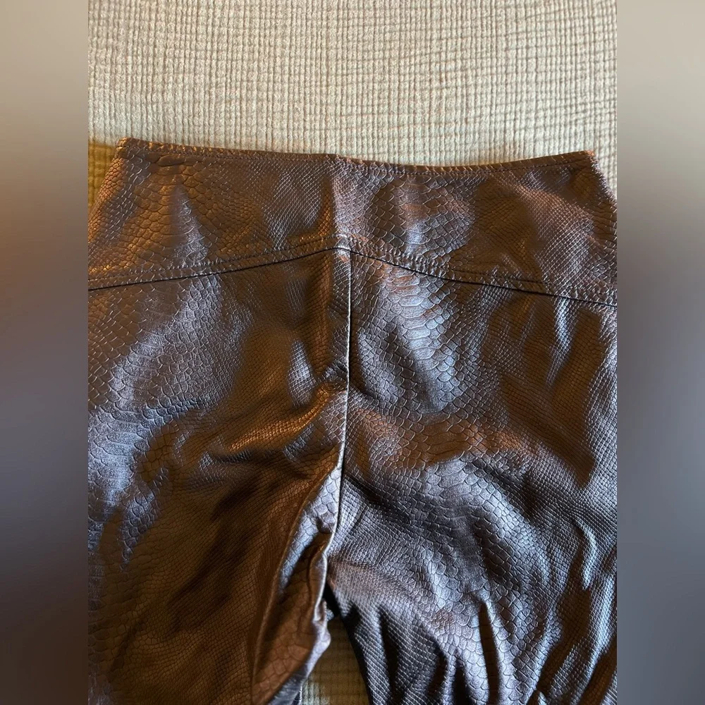 UO Urban Outfitters Alexa Faux Leather Moto Pants Size 6 - Picture 3 of 15